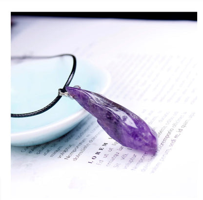 Fantasy Amethyst Dog Teeth Pendant Necklace