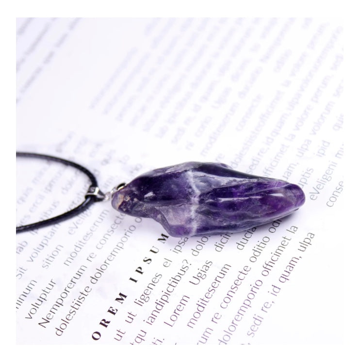 Fantasy Amethyst Dog Teeth Pendant Necklace
