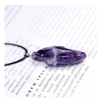 Fantasy Amethyst Dog Teeth Pendant Necklace