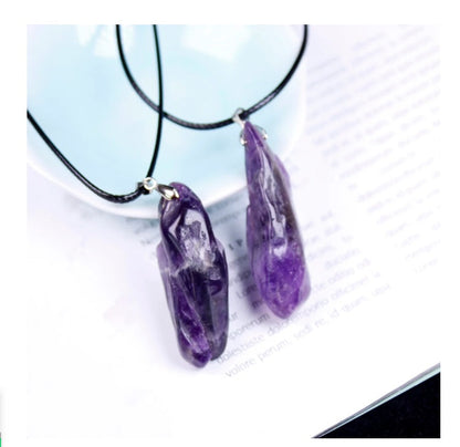 Fantasy Amethyst Dog Teeth Pendant Necklace