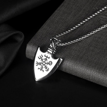 European Stainless Steel Shield Pendant
