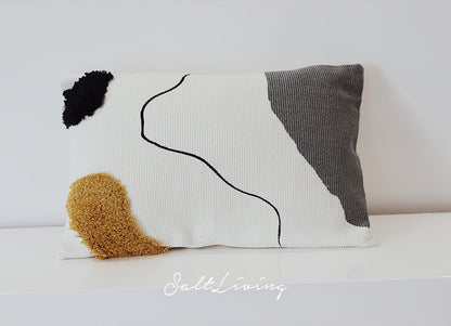 Abstract Line Tufted Throw Pillow
