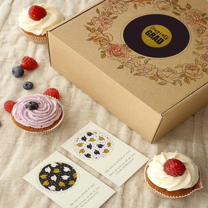 Graduation Round Stickers - Cap & Diploma Design