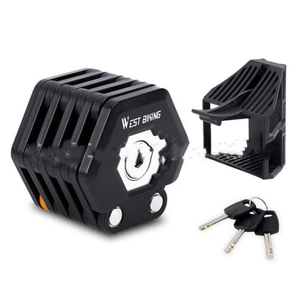 Hamburg Alloy Foldable Bike Lock – Anti-Theft with 3 Keys & Mount Bracket