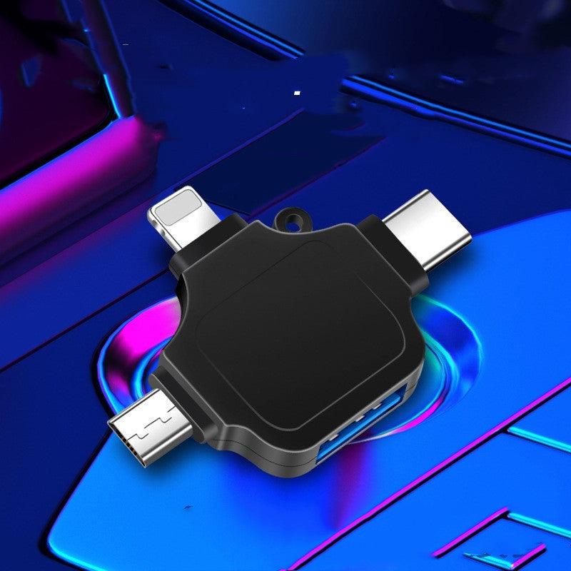 3-in-1 OTG Adapter for Apple, Type-C, Android