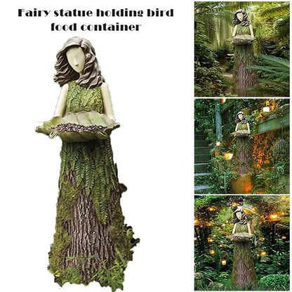 Fern Fairy Statue, 2-in-1 Hummingbird Feeder