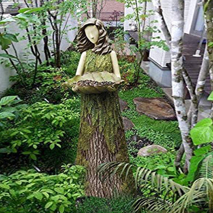 Fern Fairy Statue, 2-in-1 Hummingbird Feeder