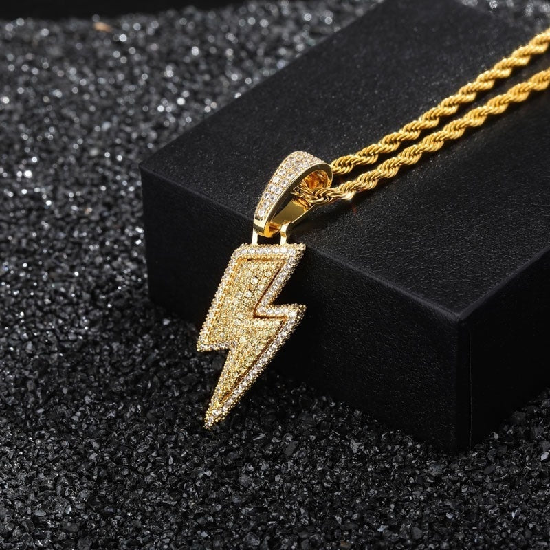 Hot Selling Lightning Zircon Hip Hop Pendant