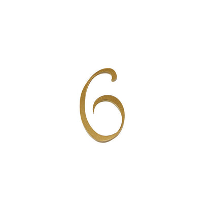 Retro Brass House Number Plate