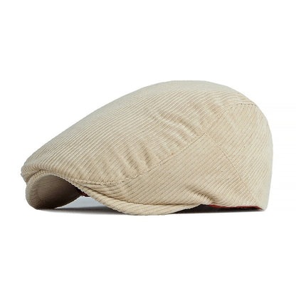Corduroy British Retro Forward Beret Children
