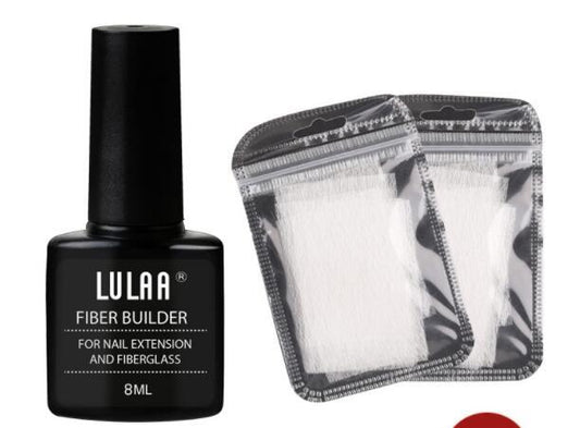 Nail Extension Fiber Set - Gel Repair Liquid with Paper-Free Support