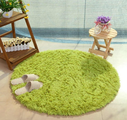 Fluffy Round Faux Fur Rug