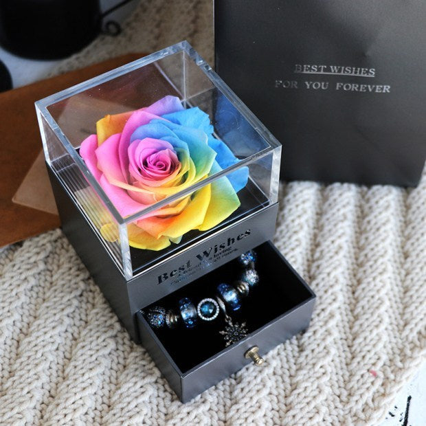 Eternal Rose Jewelry Box for Gifts