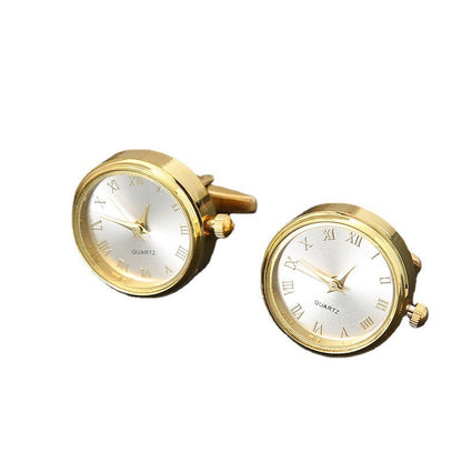 Men's Rotatable Golden Cufflinks