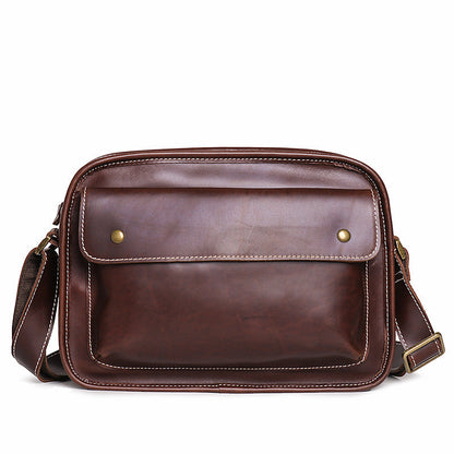 Men's Casual Cowhide Shoulder Bag