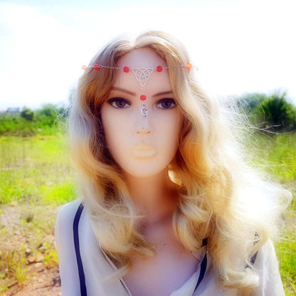 Gothic Pentagram Head Chain