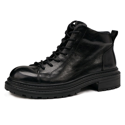 Short Genuine Leather Workwear Boots