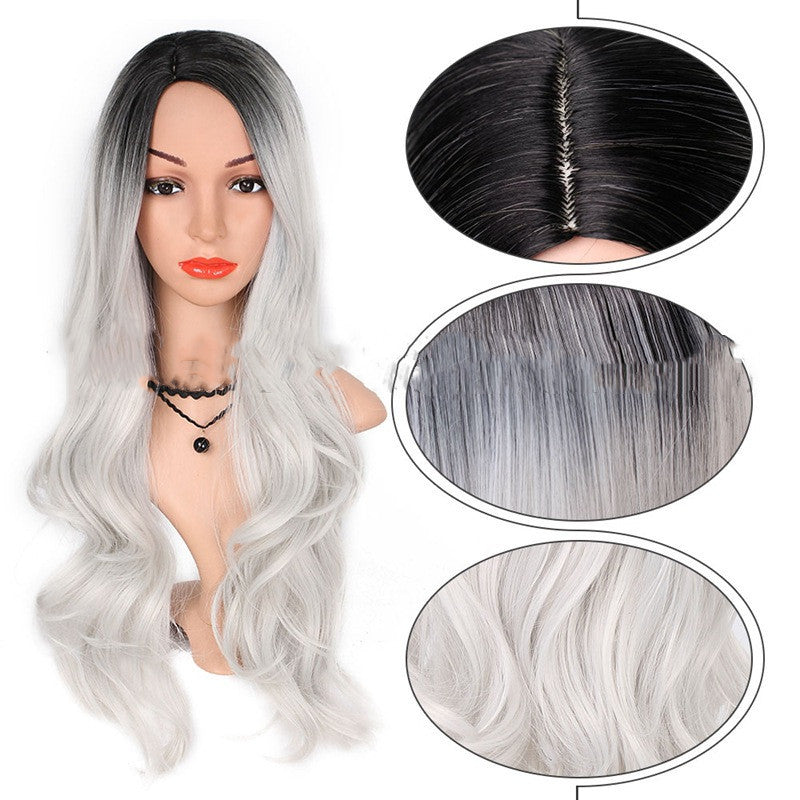 Gradient Chemical Fiber Female Wig
