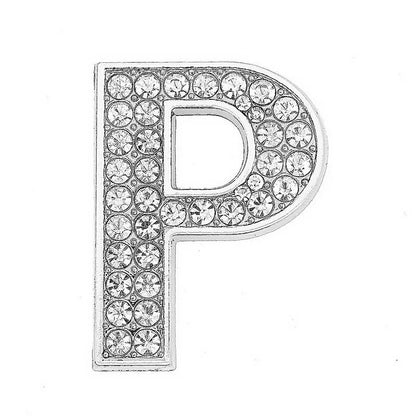 Chrome White Diamond Letters Pet Collar Beads