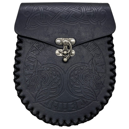 Vintage Viking Coin Purse: Medieval Belt Bag Style