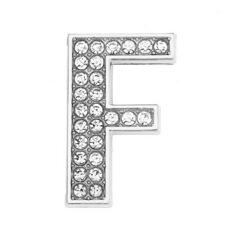 Chrome White Diamond Letters Pet Collar Beads