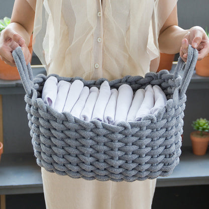 Nordic Hand Woven Cotton Rope Basket