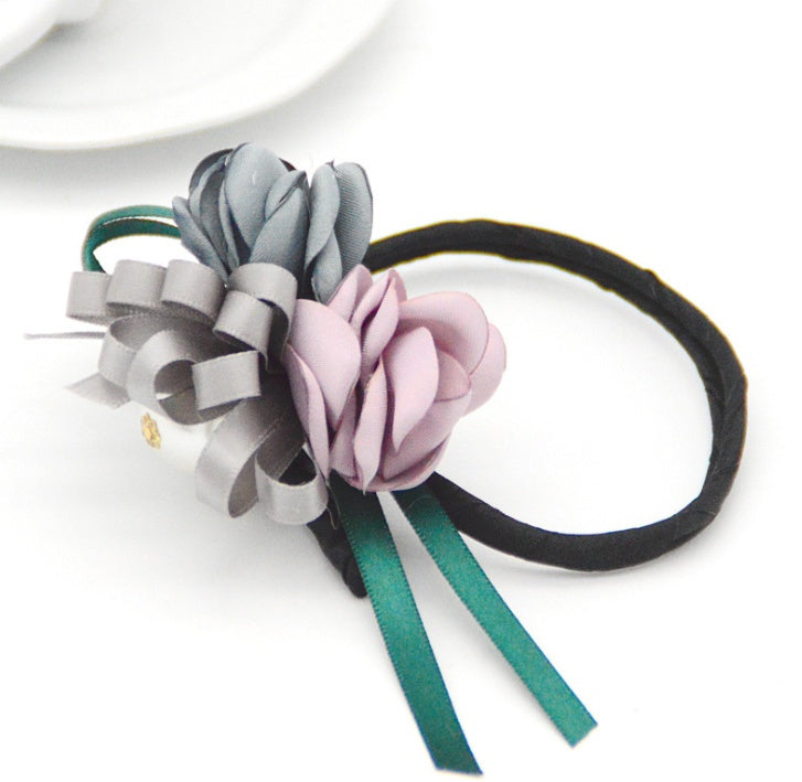 Korean Pearl Flower Hair Bun Accessory