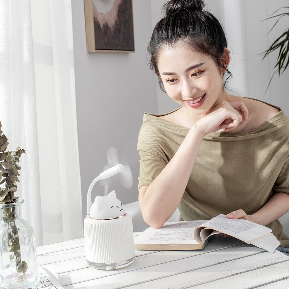 250ml Cartoon Rabbit Ultrasonic Humidifier & LED Oil Diffuser