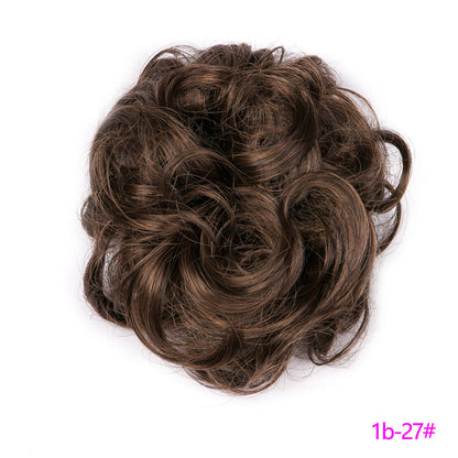 Fluffy Drawstring Curly Hair Bun Hair Set