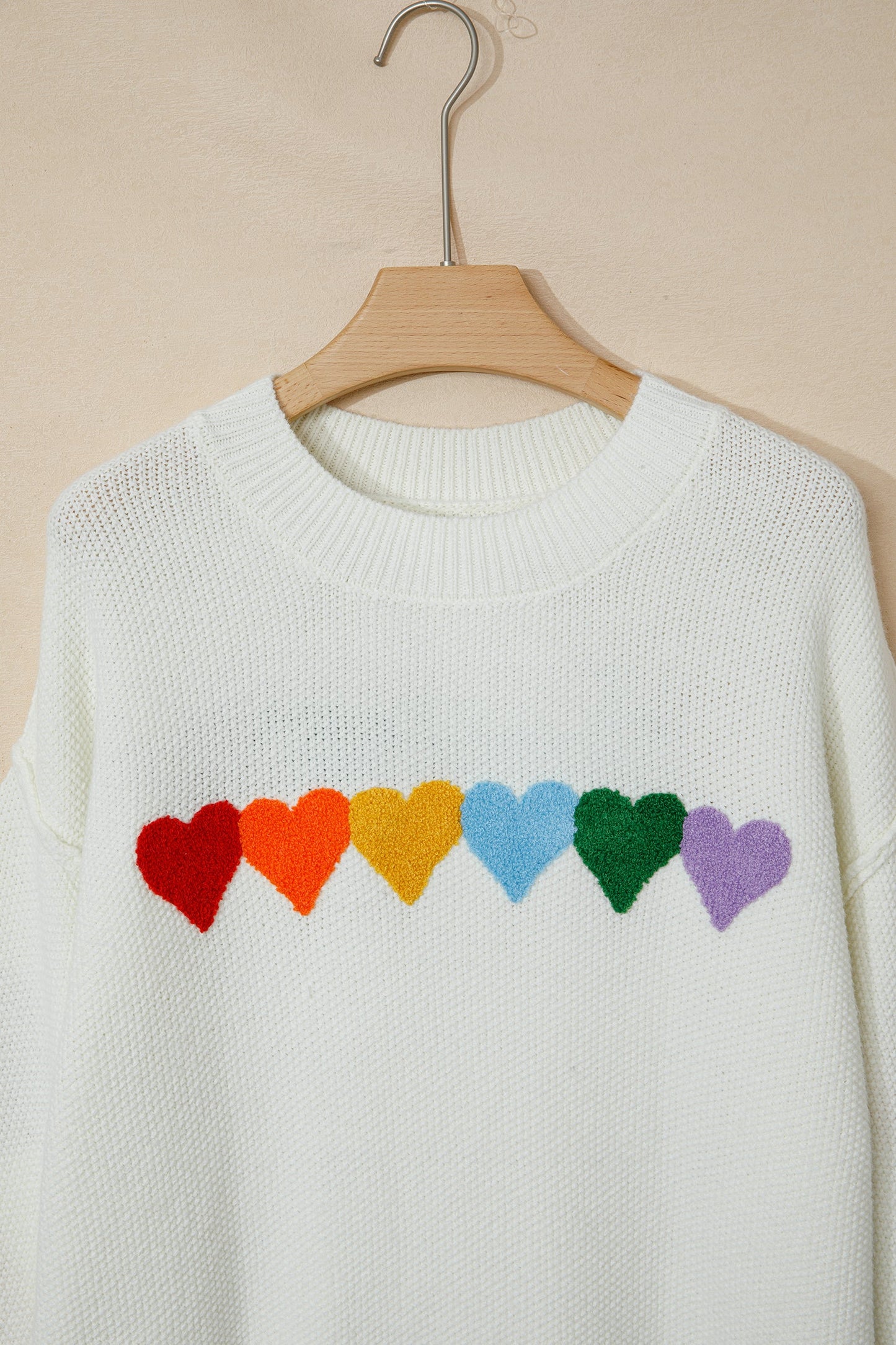 Chenille Graphic Drop Shoulder Sweater