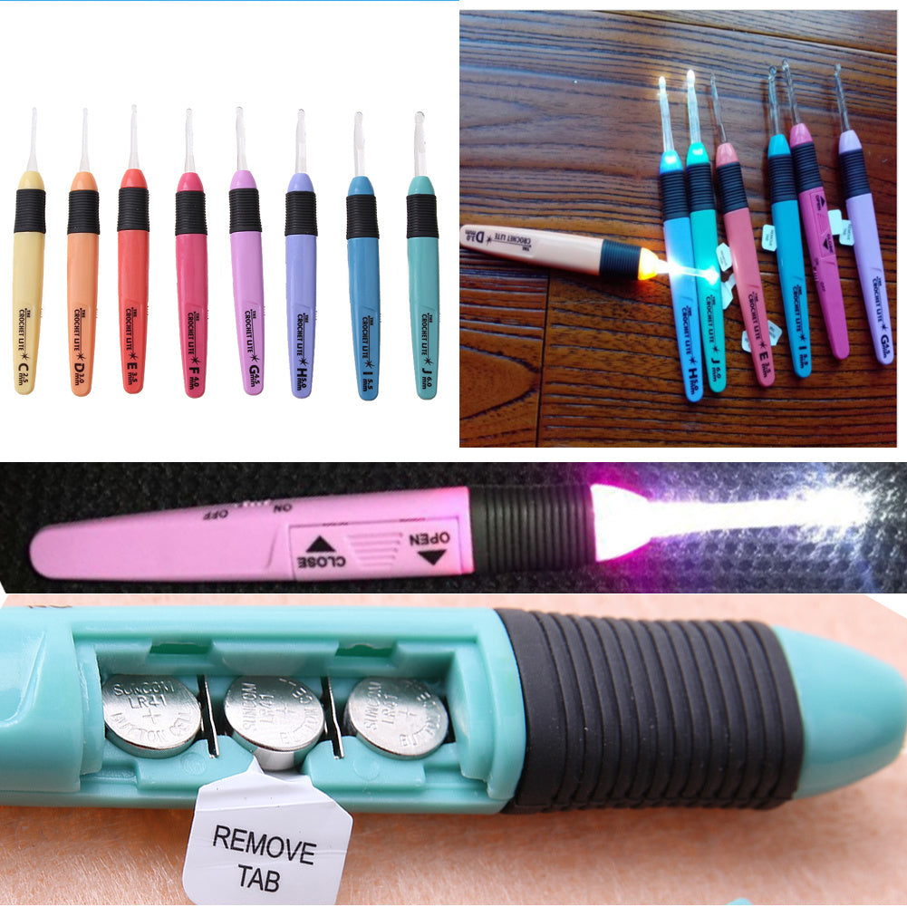 8pcs Crochet Hooks Set, Knitting Needles