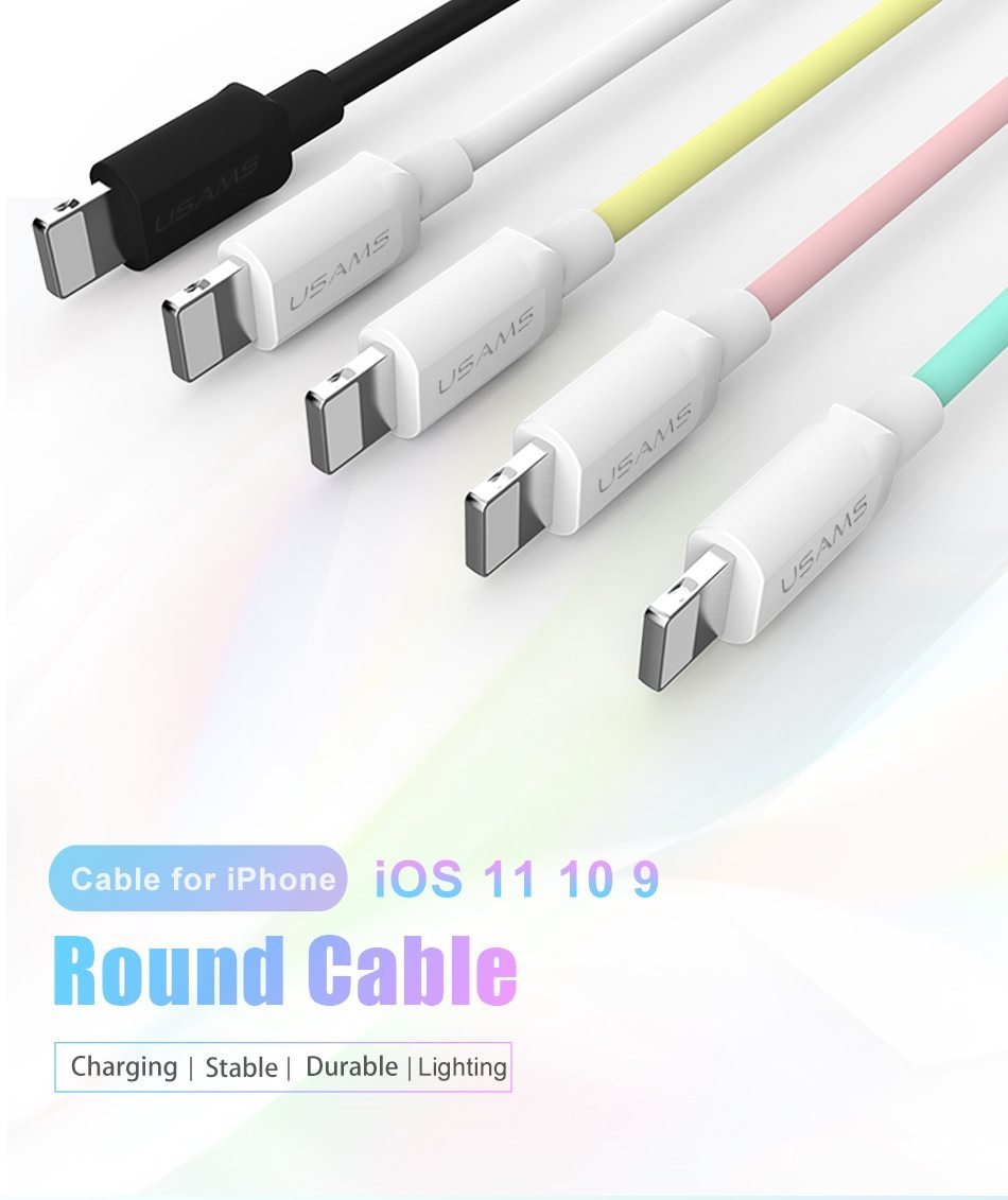 1M USB Charging Cable for iPhone X 8 7 6 5 SE Lightning
