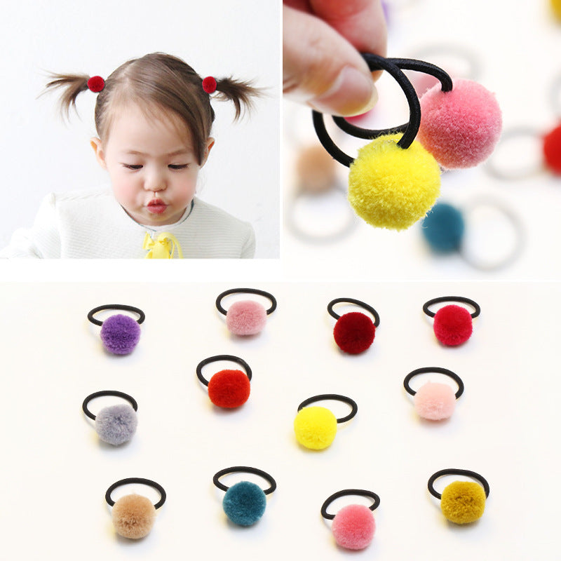 Korean Candy-Colored Hair Ball Hair Tie