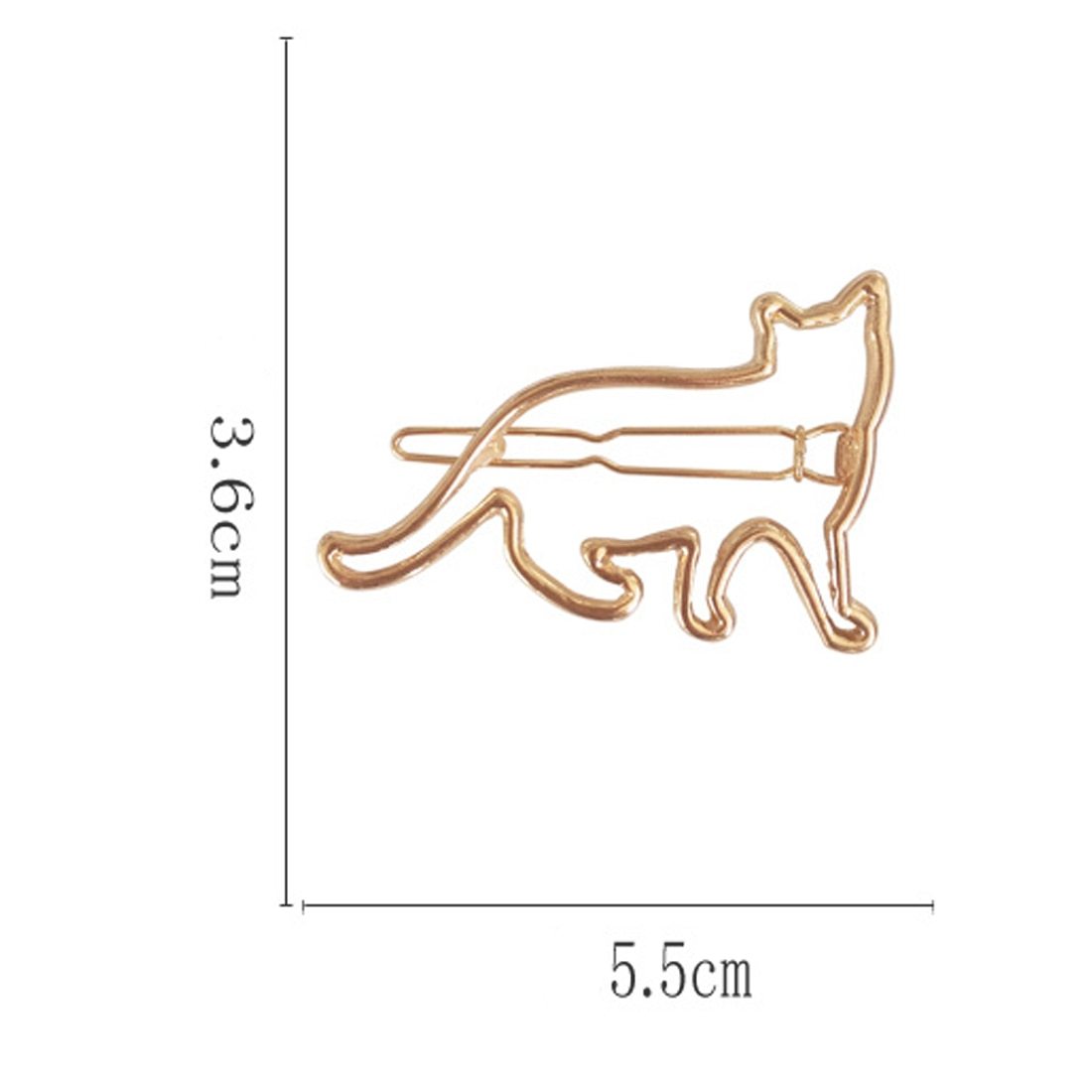 Metal Hollow Cat Hairpin Alloy Clip