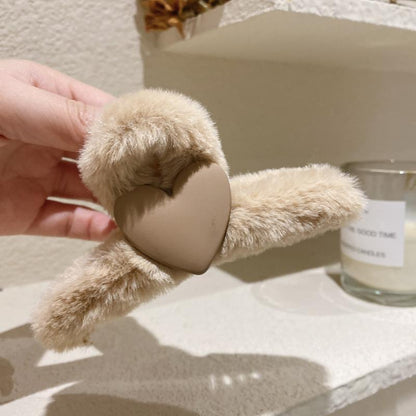 Korea Dongdaemun Love Plush Grab Clip