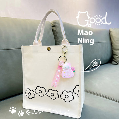 Fashion Cat Cake Roll Modeling Cartoon Key Button