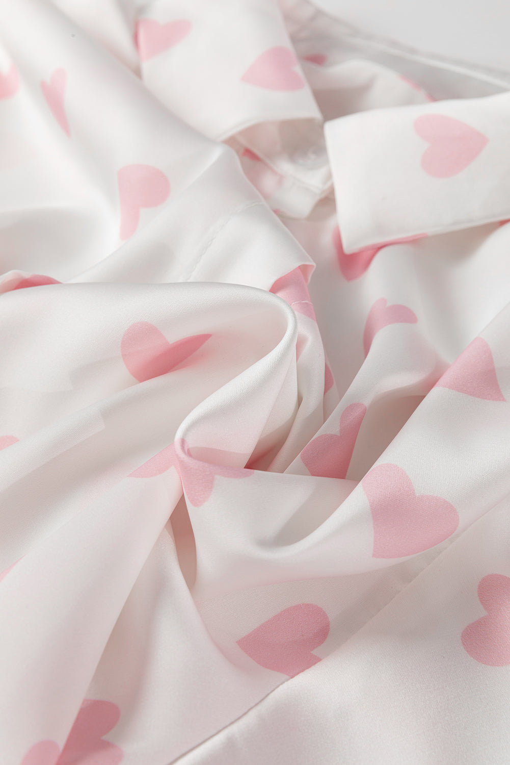 Valentine Heart Long Sleeve Buttoned Shirt