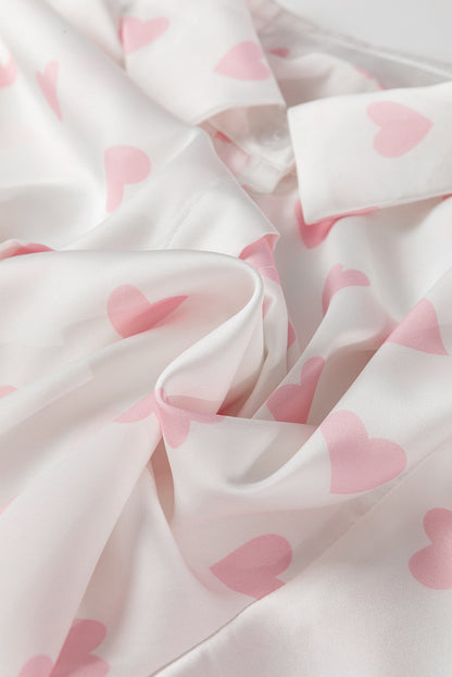 Valentine Heart Long Sleeve Buttoned Shirt