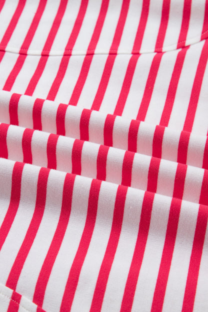 Stripe Drop Shoulder Half Sleeve T-Shirt