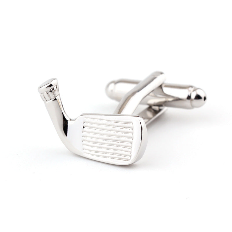 Golf Racket Shape Metal French Shirt Cufflinks