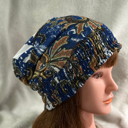 Boho Paisley Slouch Beanie – Upcycled Everyday Hat