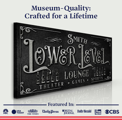 Personalized Lower Level Sign