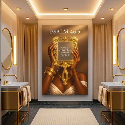 God Is Within Her She Will Not Fall Psalm 46:5 Faith Sign VII