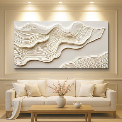 Ivory Impasto Abstract Wall Art