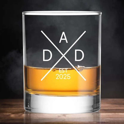 New Dad Beer Glass With EST Year | Custom First Time Dad Gift | Personalized Beer Glass for Father’s Day, Established Daddy Drinkware 682258