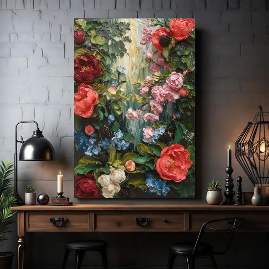 Garden Floral Impasto Wall Art