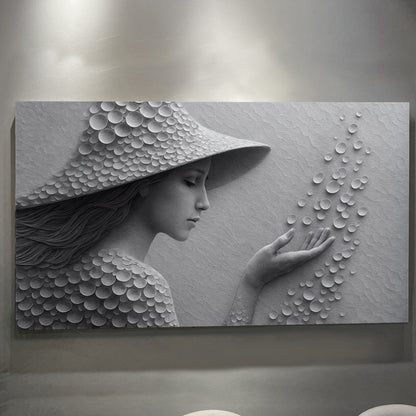 Modern Minimalist Woman Silhouette Wall Art