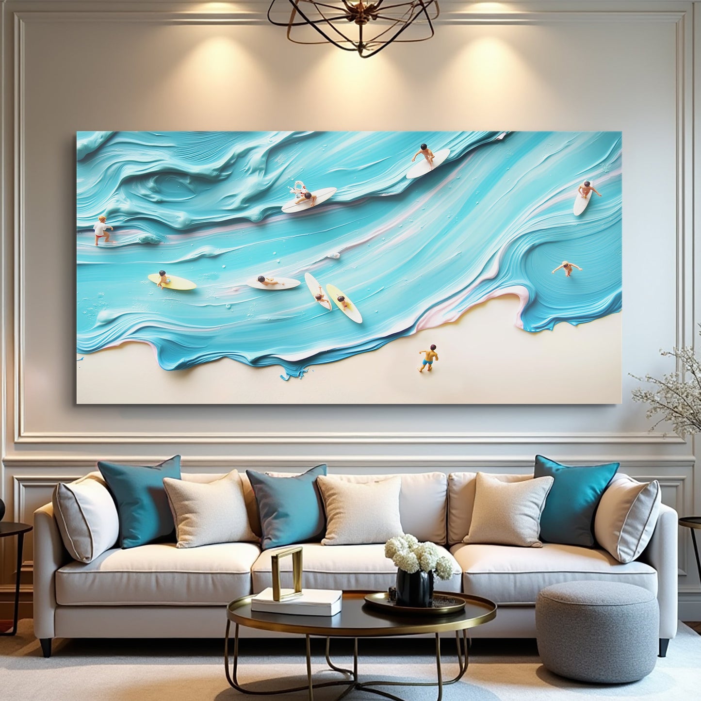 Abstract Aerial View Beach Wall Art