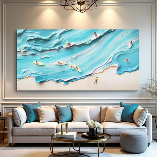 Abstract Aerial View Beach Wall Art
