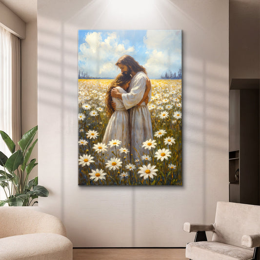 Jesus Hugging Woman Faith Wall Art II